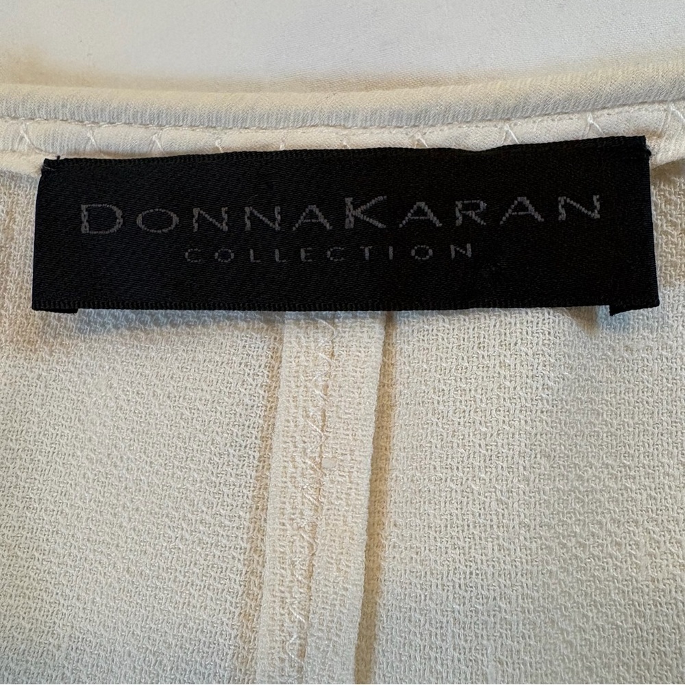 🤍 Donna Karan Collection Linen Blend Button Jacket | Made in Italy | Size US 8 - Picture 10 of 15